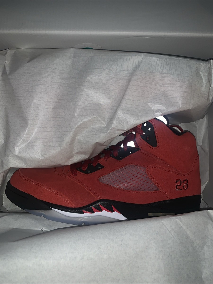 Air Jordan 5 Retro バルスティレッド USA 11 Men's Nike Air Jordan 5 V Retro Red Suede University Red