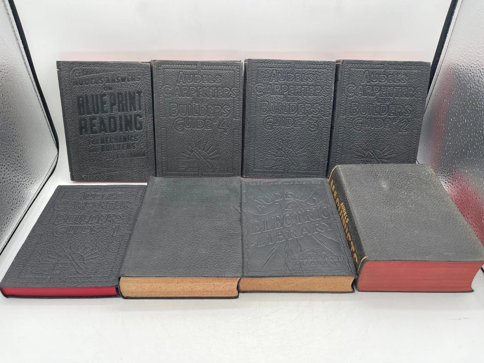 Lot of 8 Audels Machinist Carpenter Builder Electrician Guides - 1941-1947 Foto 4 de 4