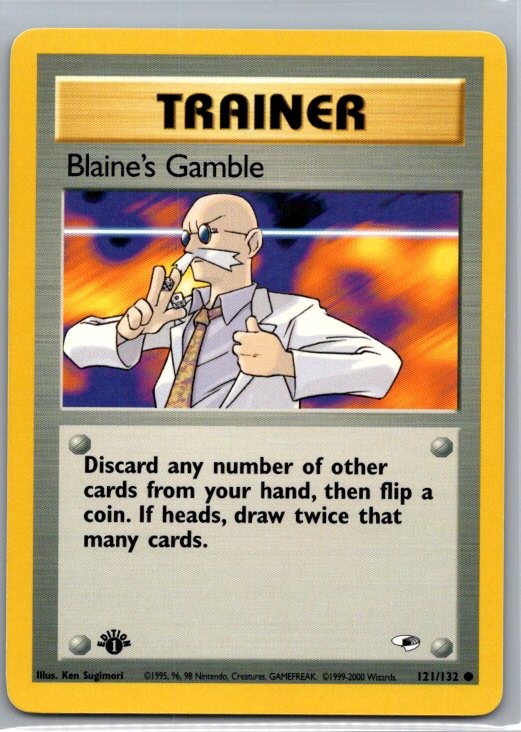 #121/132 Blaine's Gamble Gym Heroes Common First Edition