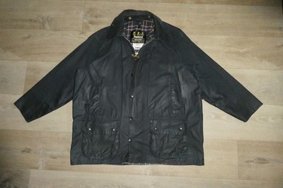 BARBOUR BEAUFORT Herren Jacke Wachsjacke Grau-Blau Gr.XXL (C48 /122 cm) TOP