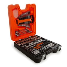 Bahco 1/4 & 1/2"D Metric Imperial Socket Set With Combination Spanner 106pc S106