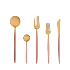 KARACA Cutlery Set 60 Pieces New Lydia Pink