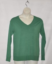 Joan Rivers V-Neck Sweater Top Size S Green