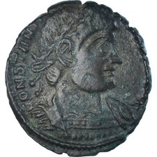 [#1173498] Coin, Constantine II, Follis, 337, Arles, Rare, EF, Bronze, RIC:412