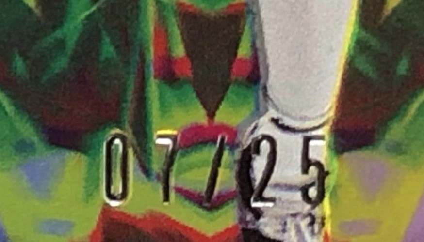 Damian Lillard 2020-21 certificado/25 “The Mighty” rosa camuflaje SSP ESTUCHE HIT No. 7 Foto 2 de 4