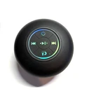 Portable Speaker Shower Splash Proof Bluetooth Microphone LED Lights Suction Cup