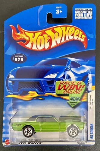 Hot Wheels First Editions '68 Cougar Verte - Modèle Réduit 1:64, Neuf En Boîte (2002)
