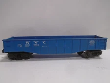 1960'S VINTAGE LIONEL #6162 O SCALE BLUE NEW YORK CENTRAL GONDOLA MADE IN USA