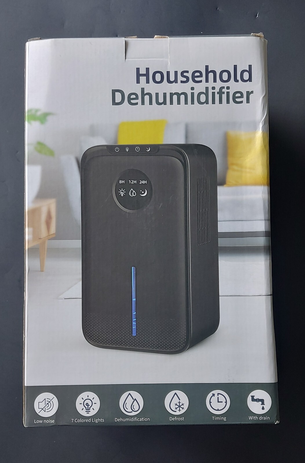 Dehumidifier for Home Room Basement With Drain Hose Closet RV Camper (800Sq.ft)-image