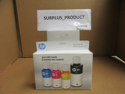 GENUINE HP 7E6X7AN 31/32XL INK CYAN MAGENTA YELLOW AND XL BLACK 12-24 SEALED BOX
