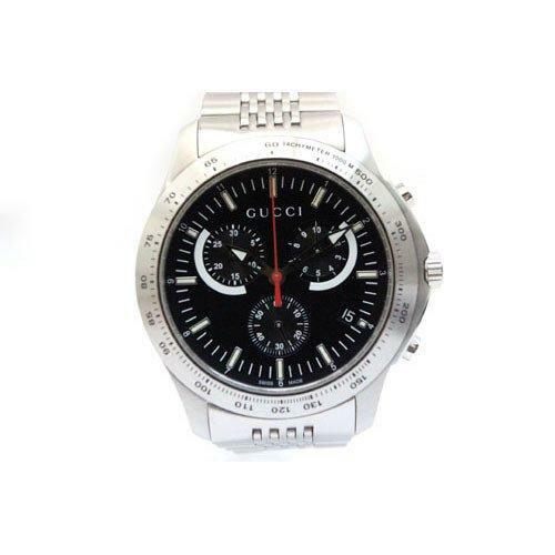 Gucci G Timeless Chronograph Black Dial 