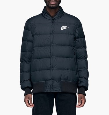 Menâs Nike NSW Sportswear Down Fill Bomber Jacket 928819-010 Black Size 2XL | eBay