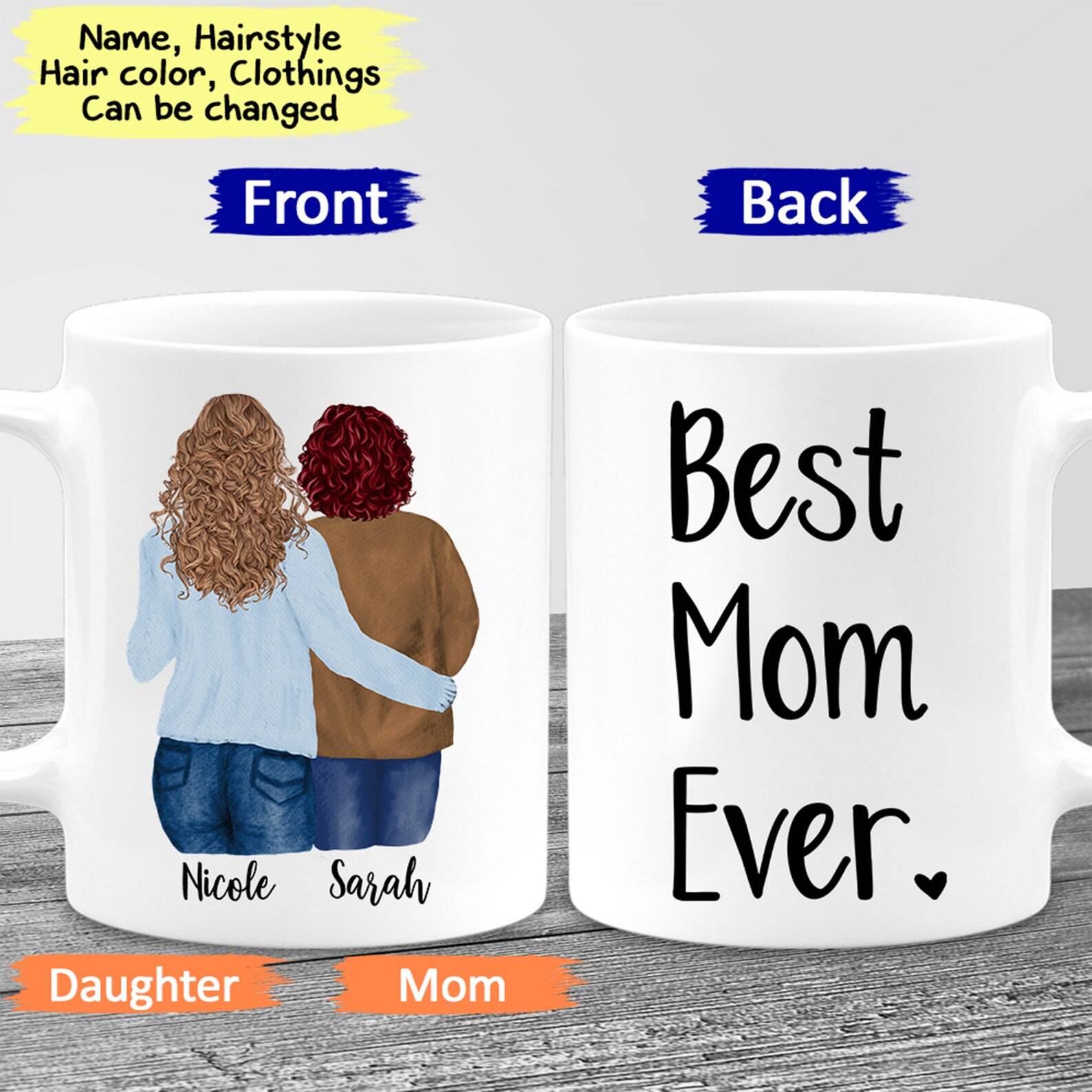 Personalized Gifts For Mom Mom Mug Gift For Mom Best Mom Ever Mug Personalized