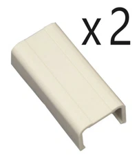 2 Pack - 1.75" Raceway Conduit Cable Management Wire Mold Joint Cover White