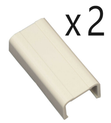 2 Pack - 1.75'' Raceway Conduit Cable Management Wire Mold Joint Cover White