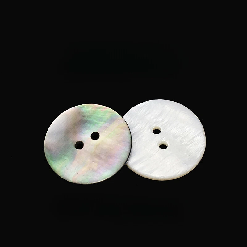 5PCS Natural Shell Buttons Fastener 2/4 Holes 15/20/20mm for Dress Shirt Costume - Image 3 of 4