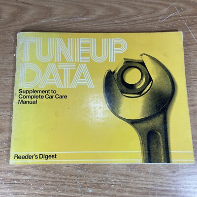 Vintage 1981 Tuneup Data Supplement to Complete Car Care Manual Reader's Digest