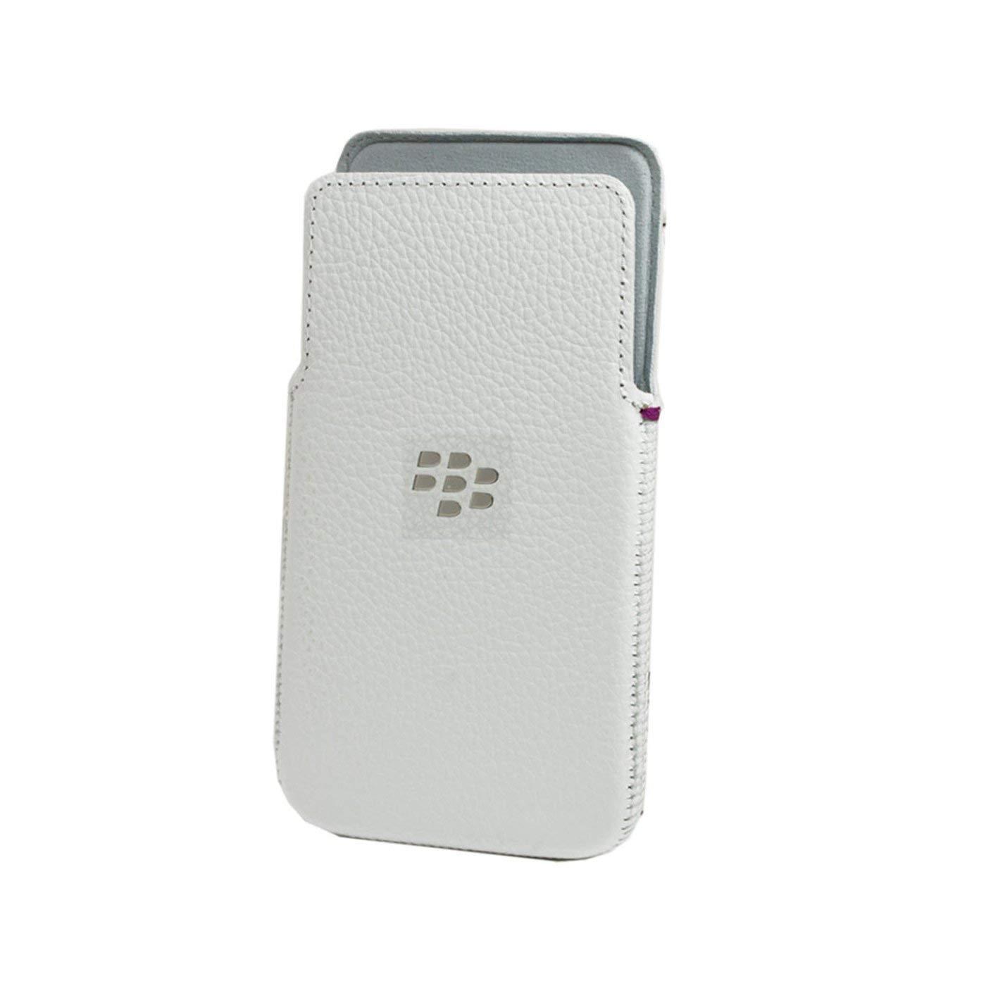 BlackBerry White Leather Pocket Case Cover for BlackBerry Z30 ACC-57196-002