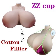 KnowU Super ZZ Cup Breast Forms Fake Boobs Cotton Filling Transgender Cosplay