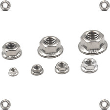 Sperrzahnmutter Flanschmutter Edelstahl A4 M3 M4 M5 M6 M8 M10 M12 V4A DIN 6923