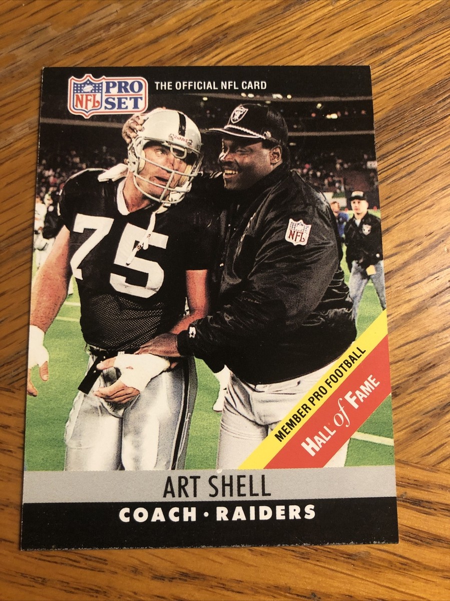 1990 Pro Set Los Angeles Raiders HOF Coach Art Shell Football #161