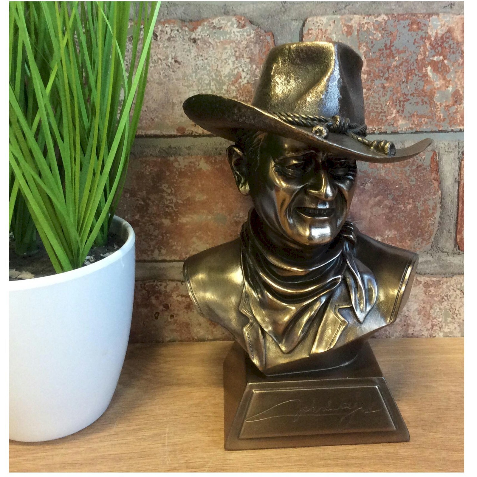 Nemesis Now Small Bronze John Wayne Bust Figurine Licensed Father's Day Gift