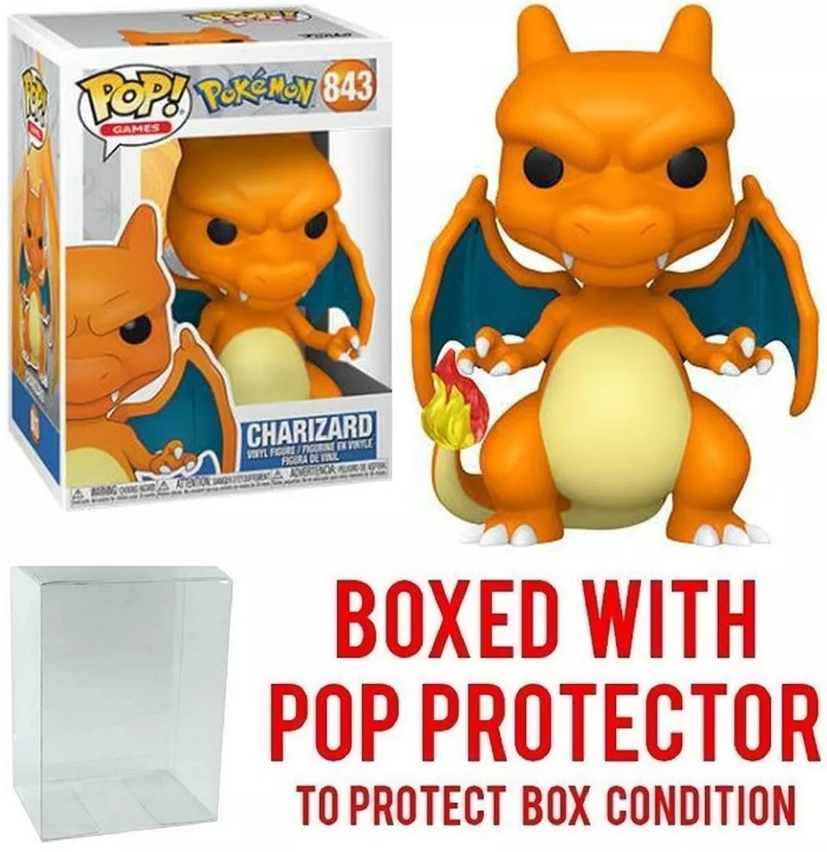 Figurine - Pop! Games - Pokémon - Dracaufeu - N° 843 - Funko