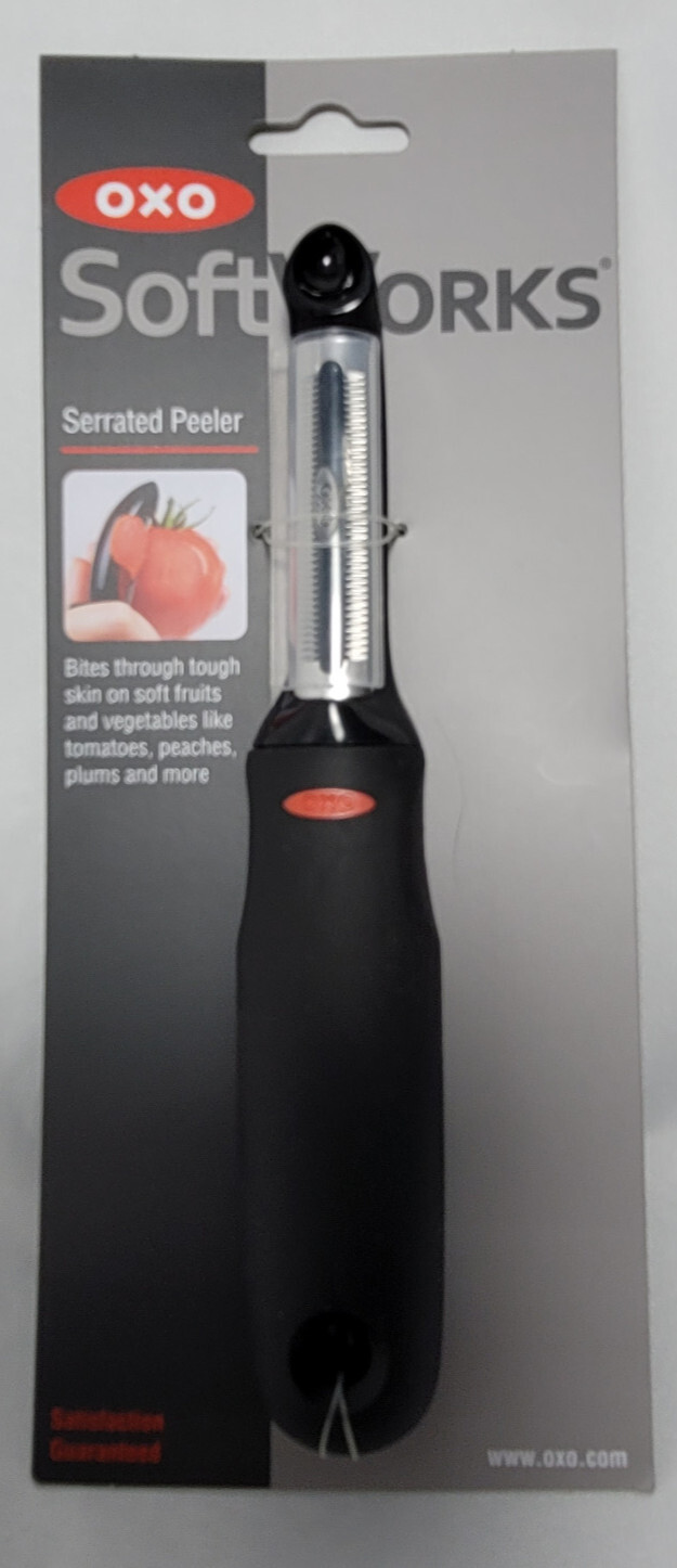 OXO+Softworks+Serrated+Peeler+Stainless+Steel+Blade+26+Black+Handle