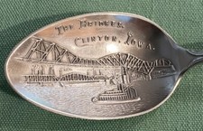 Sterling Antique The Bridges Clinton Iowa Indian Handle Shepard Mfg  (S170)