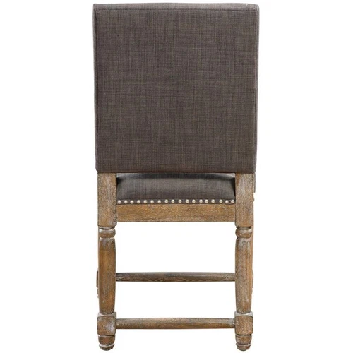 Uttermost Laurens Wood Metal and Fabric Accent Chair in Gray/Brass - Picture 4 of 5