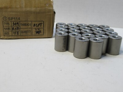 (NEW - Lot of 22) MERIT BRASS MB411-02 MSS-BSPT 1/8'' 150# Coupling 304 stainless