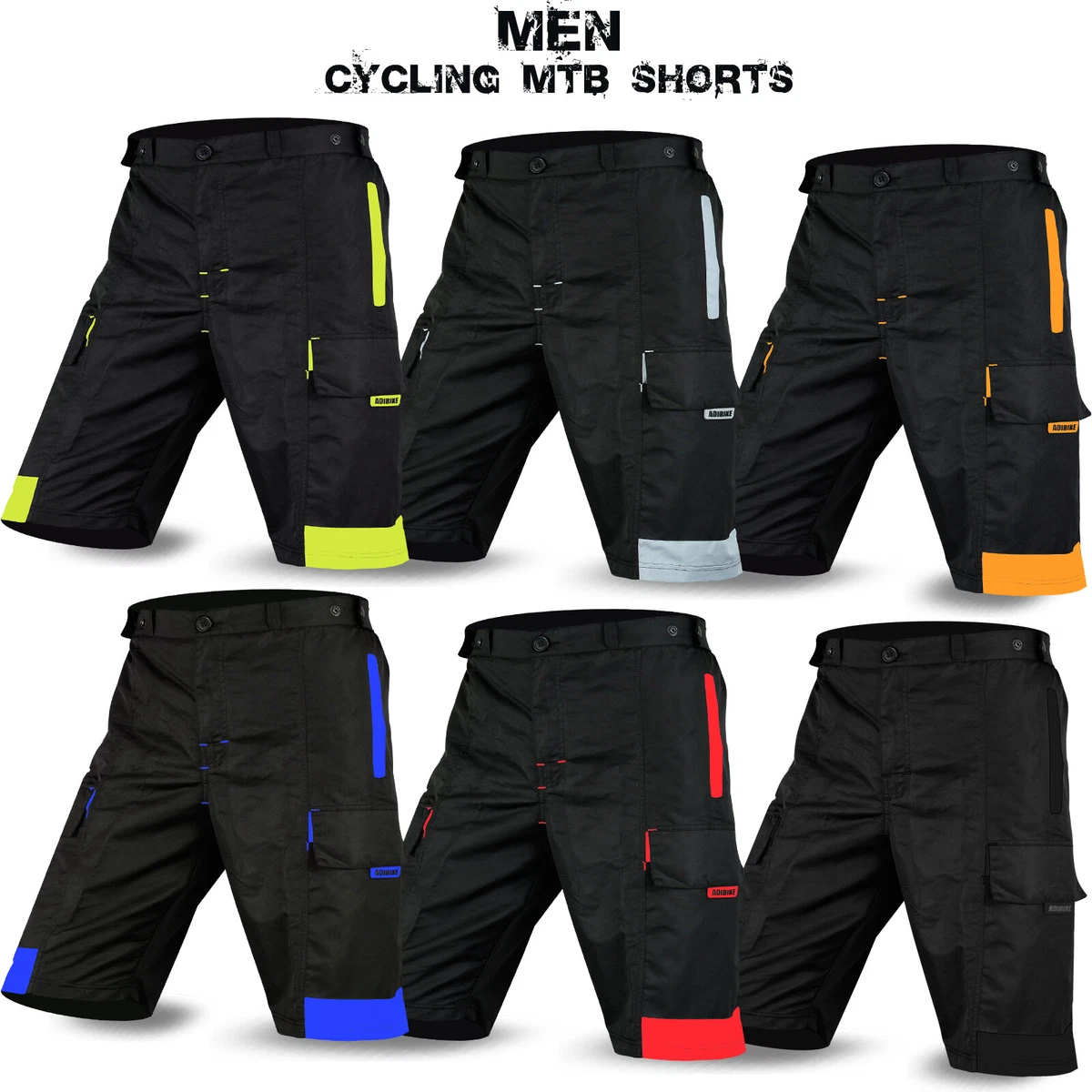 MTB Cycling Shorts Off Road Shorts Downhill Unisex Design Black