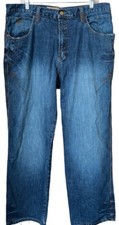 Vintage Y2K Rockawear Baggy Jeans Denim Blue Mens Size 40x32 Hip Hop