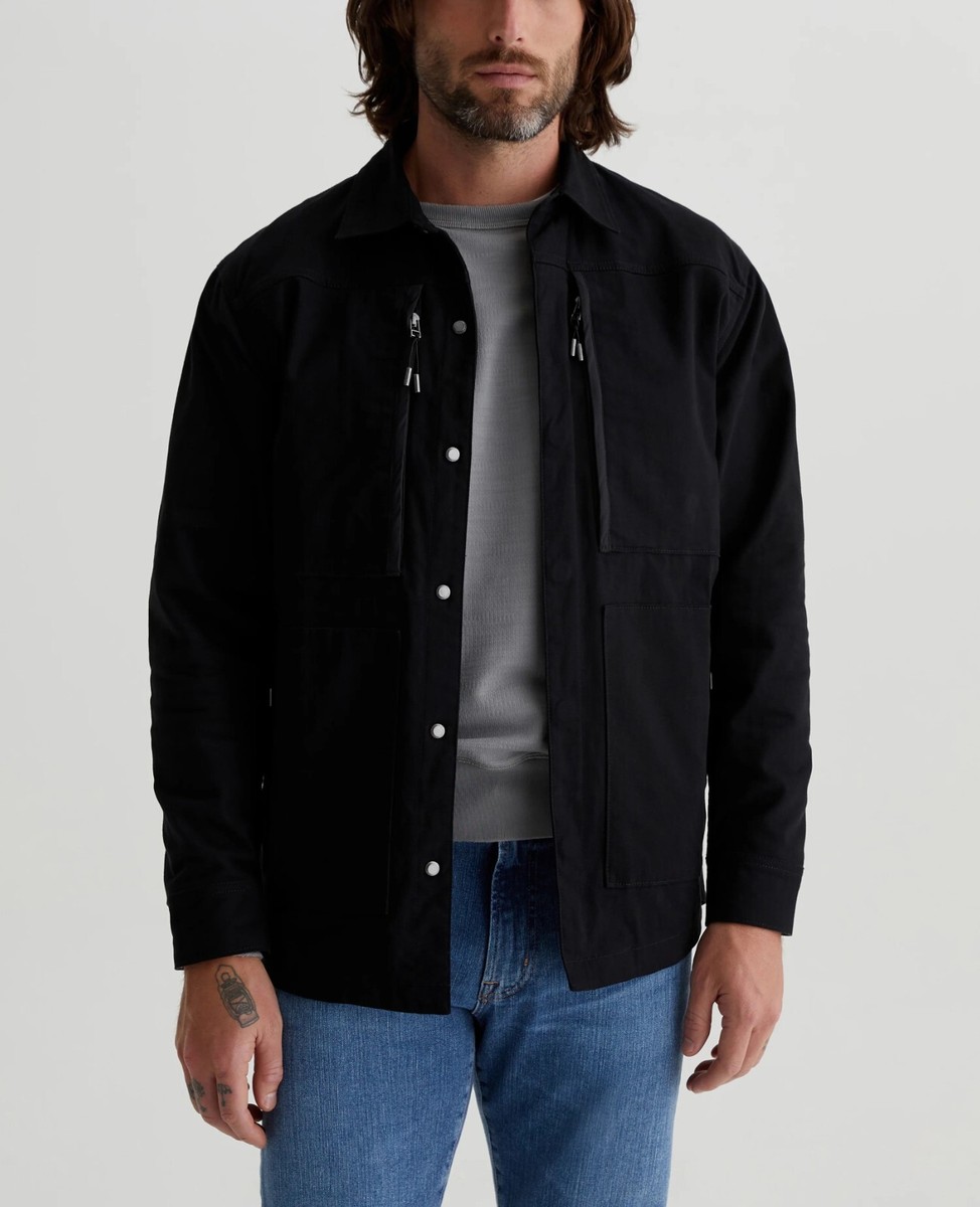 BNWT MEN'S AG ADRIANO GOLDSCHMIED KARSON JACKET BLACK US SIZE