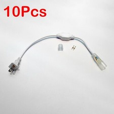 10 Set Power Cord Connector Line for W0.6" 360 Round LED Neon Rope Light Strip