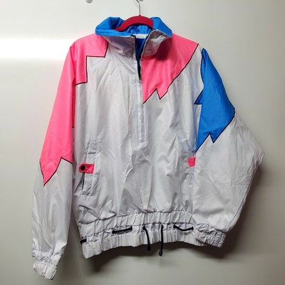 Vintage Norska 80's Retro Ski Resort Windbreaker Jacke Damen Large