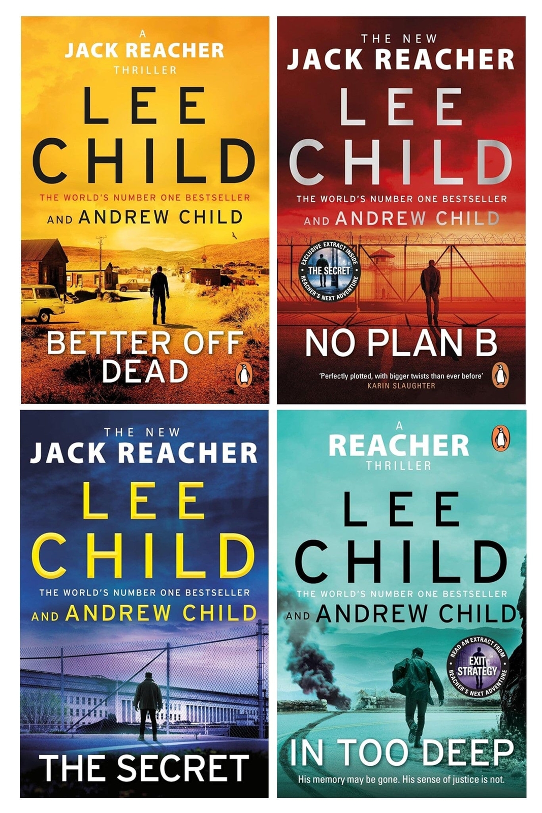 Jack Reacher Series (Book 26-29) by Lee Child 4 Books Collection Set -Fiction-PB