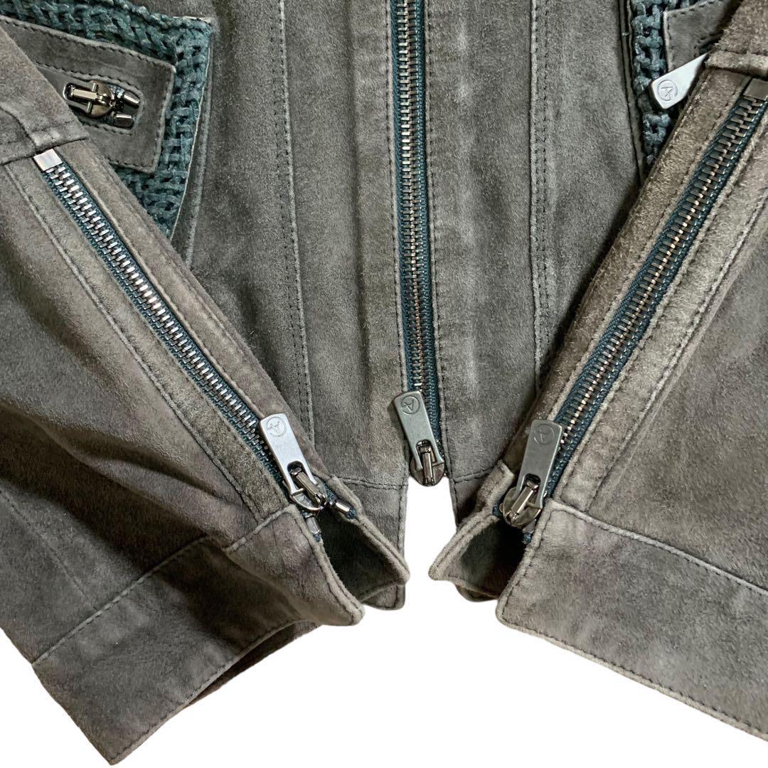 Y2K Armani Suede Leather Short Jacket | eBay