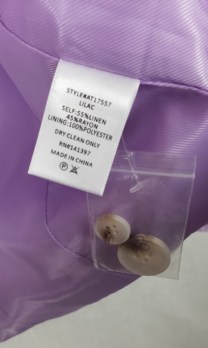 ASTR The Label Blazer Jacket M Lilac Purple Button Linen Blend Work Easter Mom - Picture 7 of 7