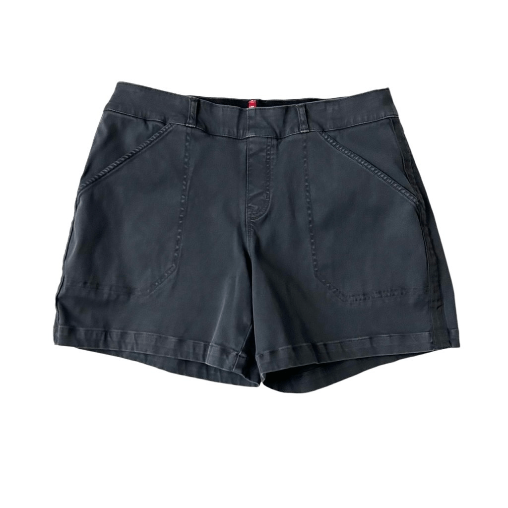 Шорты стрейч Spanx из саржи стираемые черные средняя посадка без застежек размер большой