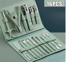 Women Men Manicure Pedicure Set Finger Toe Nail Clippers Scissors Grooming Kit