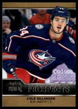 2021-22 SkyBox Metal Universe Skybox Premium Prospects Cole Sillinger Columbus