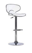 Adjustable Barstool, White