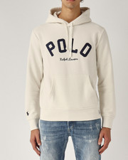 168 Polo Ralph Lauren Classics RL Hoodie Embroidered Cream Mens Choose Size New