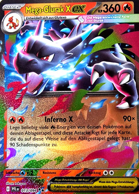 Mega Glurak X ex   PFL 013 | Deutsch | Near Mint | Pokémon Karte