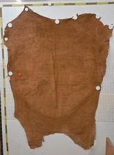 1 Stück - Pork - Schwein - Leder Velours braun Wildleder  Lederhaut   ART.10