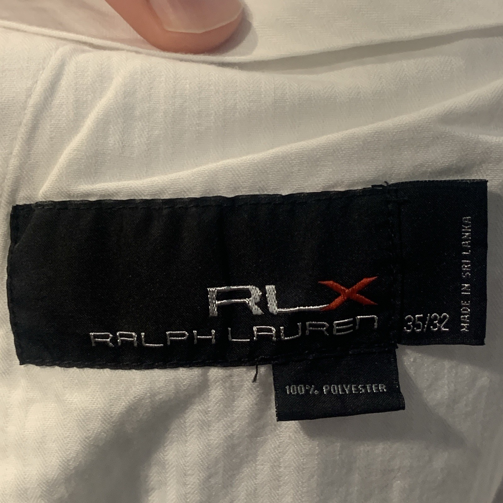 RLX Ralph Lauren Performance Golf White Pants Regular Fit Mens Size 35/29 thumbnail 3
