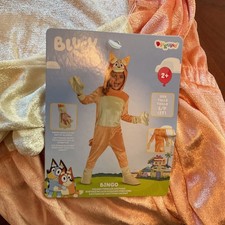 Bingo Bluey Deluxe Toddler Costume 2T Jumpsuit  Character Headpiece