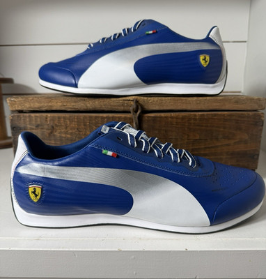 PUMA Ferrari Rossi Corsa Mens 13 SpeedCat Superlt Low SF Sneaker Blue White NEW
