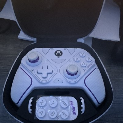 Victrix White & Purple Game Controller with Carry Case & FightPad Attachment